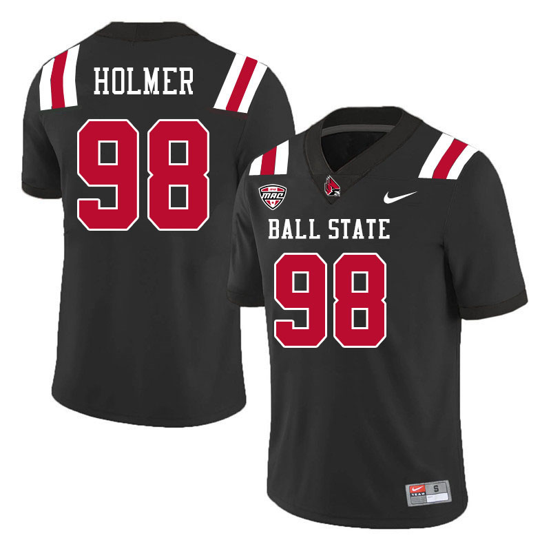 Carson Holmer Ball State Jersey,Ball State Cardinals #98 Carson Holmer Jersey Youth College-Black